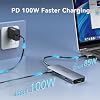 Docking Station for MacBook Pro Air,USB C Docking Station Dual Monitor,Dual HDMI Adapter Hub for Mac MacBook Pro with 2 HDMI(4K @60Hz), 3 USB3.0,SD TF Card Reader and 100W PD USB C Port
