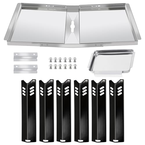 Criditpid DGB610SSP Replacement Parts, Grill Grease Tray for Dyna Glo DGB610SSP. Adjustable 30''-36'' Grill Drip Pan with Catch Pan, Heat Plates Shield for Dyna Glo Grill Replacement Parts 6 Burner by Criditpid - Used condition - US$49.42