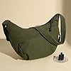 Micmores Sac Bandoulière Femme en Velours Côtelé - Sac à Main Élégant avec Bandeau Réglable, Style Moon Bag Demi-Lune pour Travail, Voyage et Quotidien (Vert) #2
