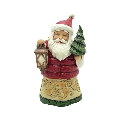 Enesco Jim Shore Heartwood Creek Santa Wearing a Puffy Coat Miniature Figurine Cover