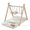 Foldable Baby Play Gym with Mat, Wo...