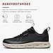 Up run Barefoot Zero Drop Shoes Men Casual Fashion Sneakers Wide Toe Box Men Non-Slip Minimalist Trail Running Shoe for Walking Hiking 2025 Black