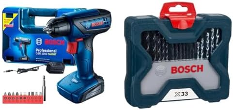 Kit Bosch GSR 1000 Smart + Kit X-Line 33pç