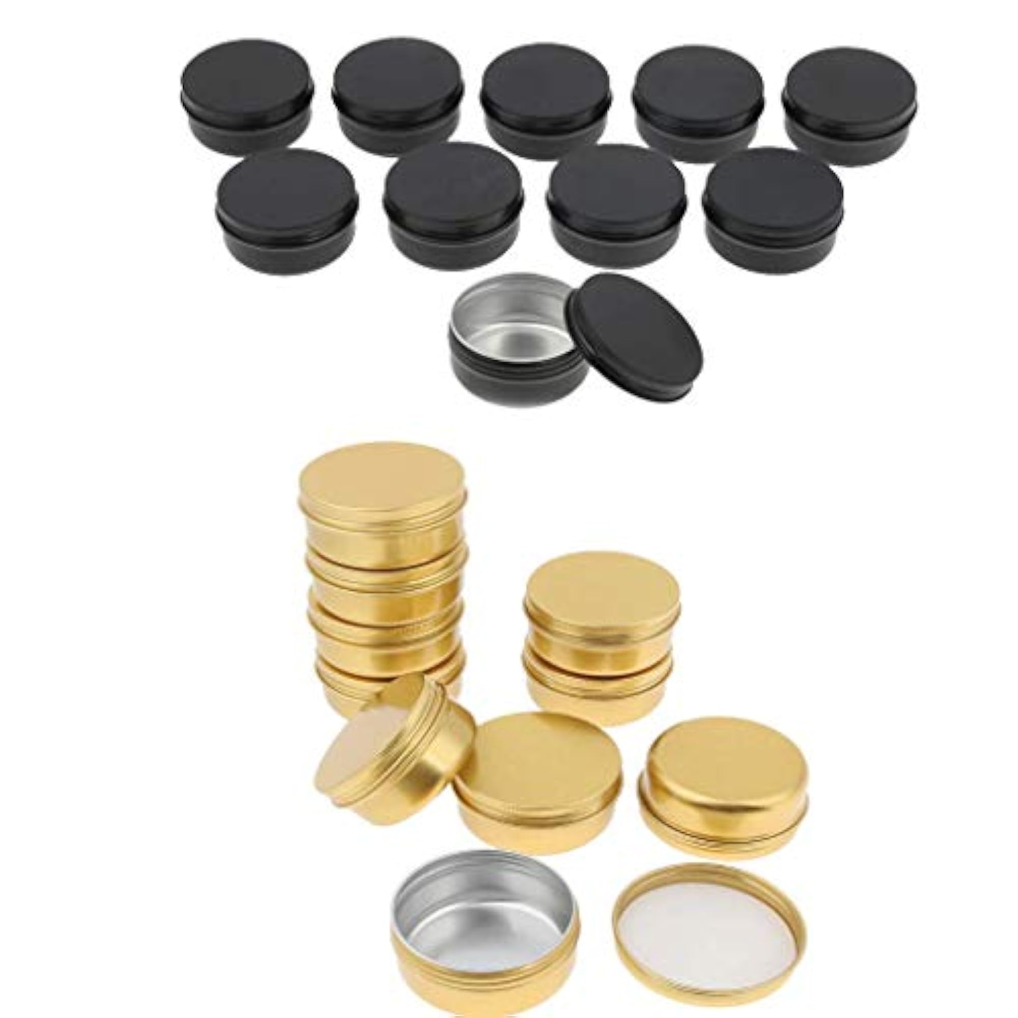 20pcs Empty Metal Cosmetic Containers for Travel