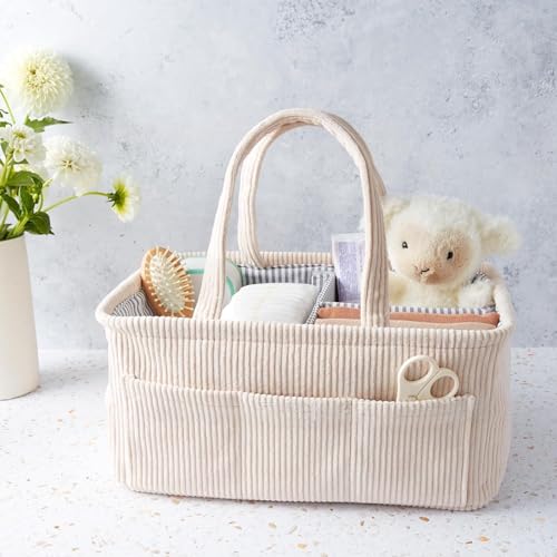 MCHERRY Pojemnik na pieluchy, organizer na pieluchy lub do przechowywania, przenośny organizer do przedszkola i samochodu, lista prezentów dla niemowląt, niezbędnik na baby shower, organizer na
