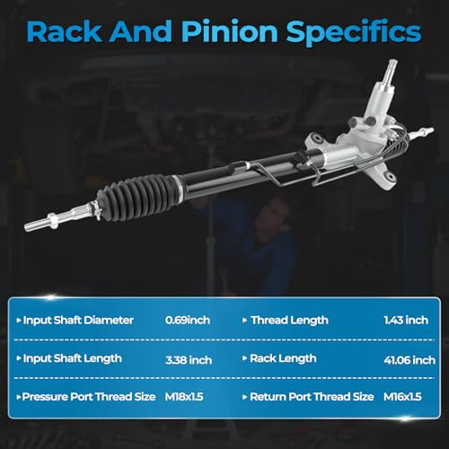 Hydraulic Power Steering Rack and Pinion Compatible with 2006-2010 Honda Civic 1.8L with Outer Tie Rod Ends OEM# 26-2718 53601SNAA02 53601SNAA51 by GCKAE - Image 5