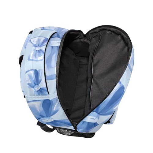 ALAZA Blue Bows Hearts Pattern Backpacks for Girls Boys School Backpack Kids Bookbag 3rd 4th 5th Grade Elementary Students Daypacks Travel Laptop Shoulder Bag2