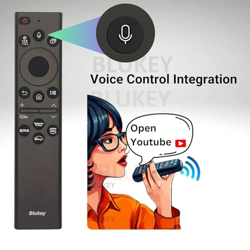Image of Remote Control Compatible with Samsung TV BN59-01385A - Smart Bluetooth Remote with Voice Command, Shortcut Keys, and Works with Samsung 4K /8K UHD, Neo QLED, The Frame & Crystal UHD TVs