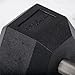 Titan Fitness 120 LB Pair Free Weights, Black Rubber Coated Hex Dumbbell, Straight Stainless Steel Handle, Strength Training, Full Body Workout