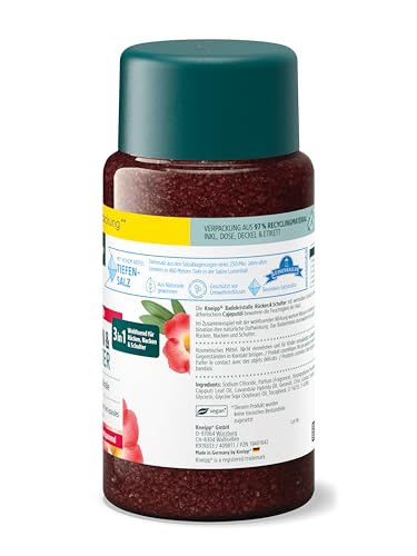 Kneipp Badekristalle Rücken & Schulter - mit wertvollem Extrakt der Teufelskralle - wohltuend, wärmend, entspannend - 600g