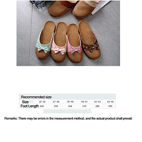 Image of AYGJKIE Flax Tatami Slippers No Slip Indoor Slippers Closed Toe Non Skid Rubber Soles-Breathable and Sweat-wicking Summer Slide Sandals