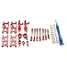 Produktbild Dcolor für WLtoys 1:14 144001 RC Auto Upgrade Teile Metall Lenkungs Schwenk Arm Basis C Servo Zug Stange für Hinter Rad Nabe, Rot