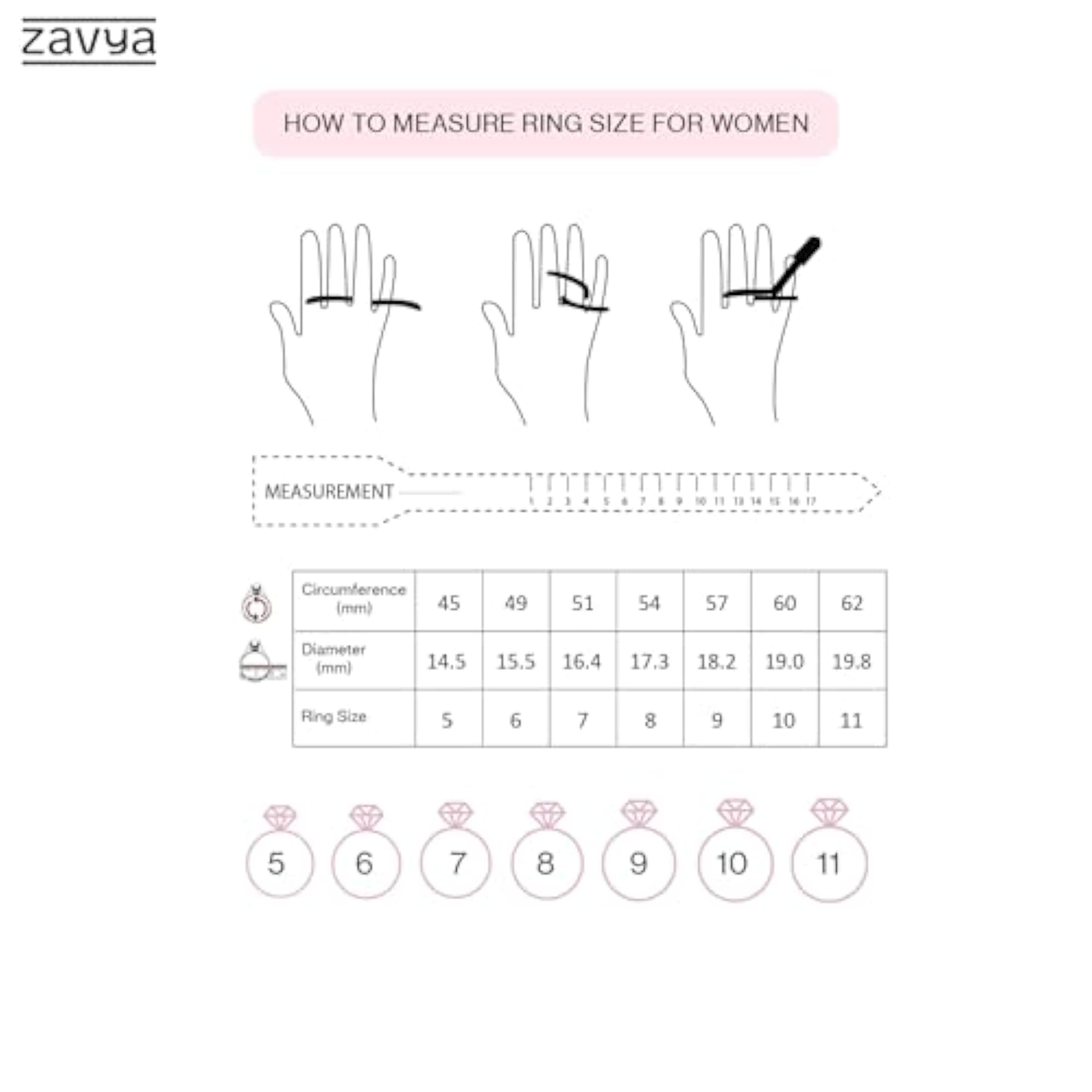 925 Sterling Silver Minimal Plated B&RingGift for &GirlsWith & 925 Stamp