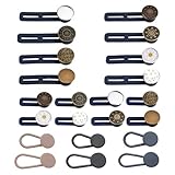 22 Stück Hosenbunderweiterung Knopf, Hosenbunderweiterung, Metall Verlängerung Jeans Knopfverlängerung, Hosenerweiterung Schwangerschaft Hosenbunderweiterung für Damen Herren Jeans