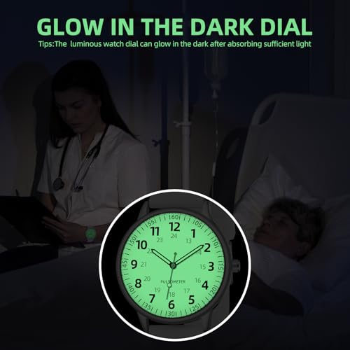 nurse watch for women waterproof analog silicone watch with second hand nursing watch