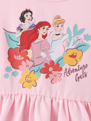 Image of Disney Frozen Elsa Princess Minnie Mouse Stitch Toddler Girl Dresses 2 Pack Short Ruffle Sleeve Costume Set Outfit 2-13 Years