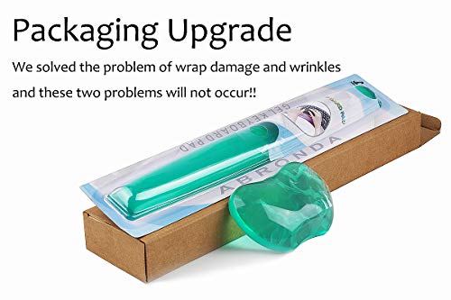 Silicone Gel Keyboard Wrist Rest Set Plus - ABRONDA Keyboard & Mouse Wrist Support Pad Office, Computer, Laptop, Mac - Durable, Comfortable and Pain Relief- Green Set