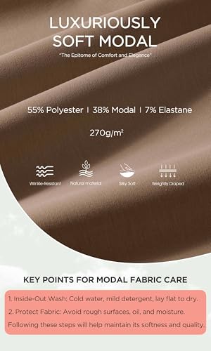 ODODOS Modal Soft Long Sleeve Cropped Sweatshirts for Women Oversized Crew Neck Pullover Crop Top, Nutria, Medium