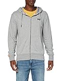 Dieses Hoodie verfügt über eine durch Kordelzug verstellbare Kapuze, eine große Kängurutasche, ein weiches Fleecefutter und gerippte Abschlüsse an Bündchen und Saum