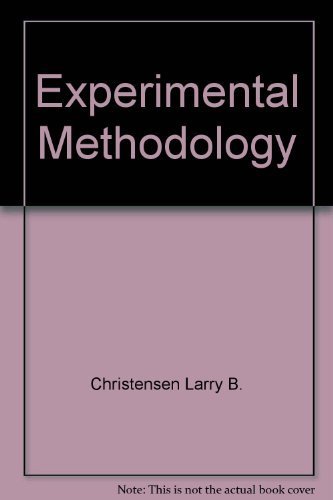 Experimental Methodology 0205082440 Book Cover