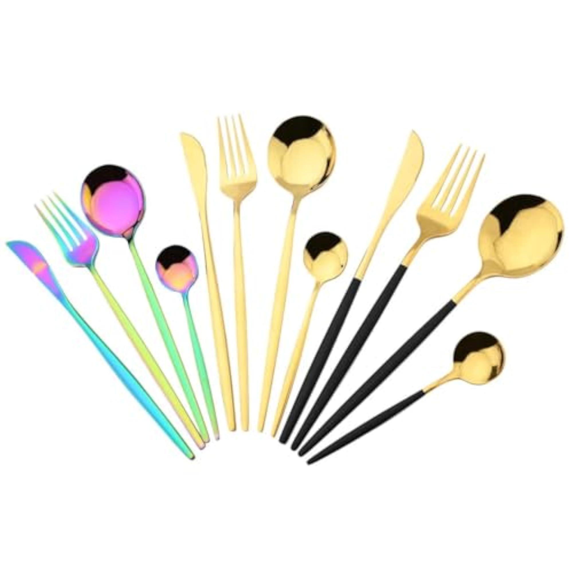 Vibrant 4-Piece Stainless Steel Cutlery Set