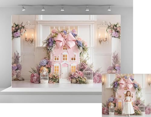 Kate fondo fotográfico rosa 7x5ft para estudio miniatura 1