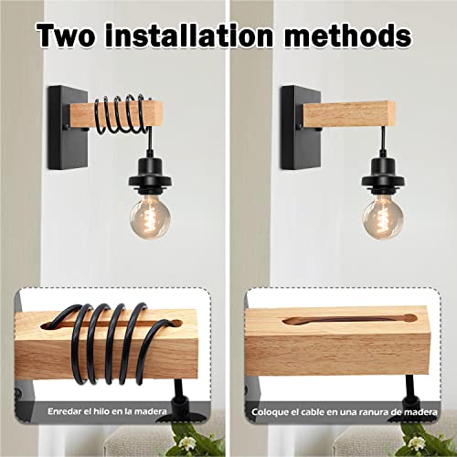 Lampada da Parete Industriale Vintage, 2 Pezzi
