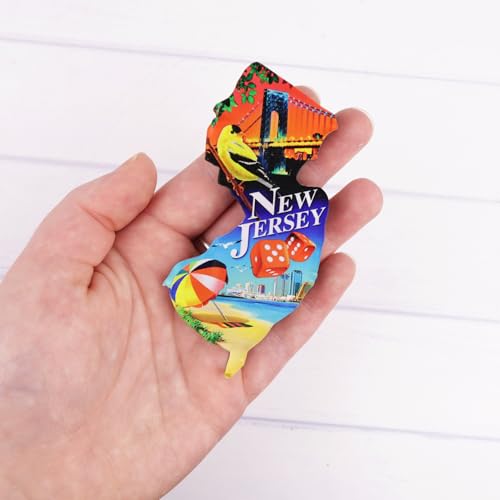 Imán Acrílico Forma Estado New Jersey 4 x 2 pulgadas miniatura 3