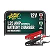 Battery Tender Plus 021-0128 Cargador de batería de 1.25 amp, inteligente, carga la batería por completo y la mantiene con el voltaje de almacenamiento adecuado, no produce los efectos dañinos que causan los cargadores por goteo