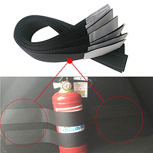 JIANGLILONG 4pcs/Set Car Trunk Organizer Fire Extinguisher Mount Straps Storage Bag Tapes Fixing Bandage Bracket Stickers Straps