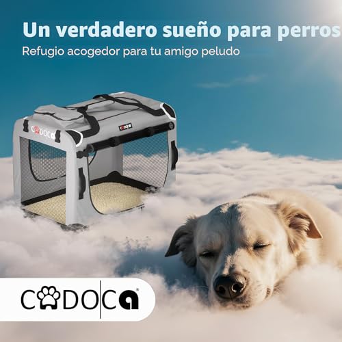 Miniatura 9 de Cadoca Transportadora Mascotas Talla L Plegable 70x52x40cm Transportín Bolsa Viajes Perros Gatos