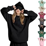 Airplane Hoodie With Eye Mask,Travel Hoodie with Eye Mask Built In comfort Airplane Mode Travel Hoodies Hidden Pockets Small Flight Blanket Black Medium