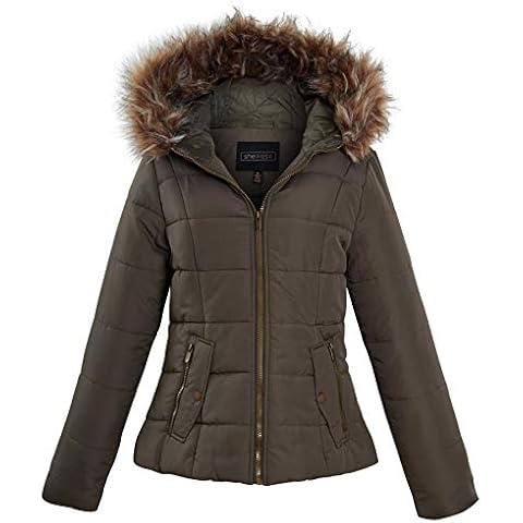 shelikes Women's Winter Padded Hooded Jacket Cover