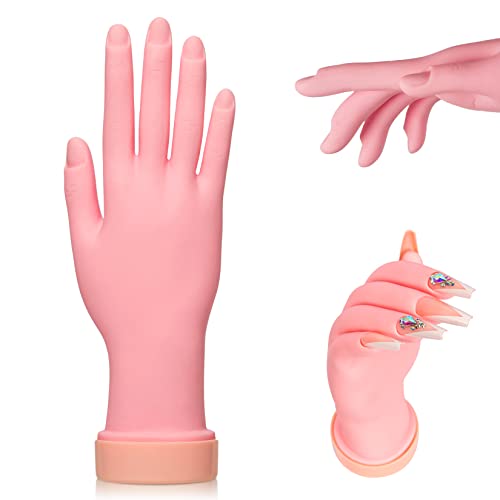 Buqikma Nail Practice Hand For Acrylic Nails, Mannequin Hand For Nails Practice, Flexible Bendable Fake Hand Manicure Nail Practice Hand 1Pcs #TOP7