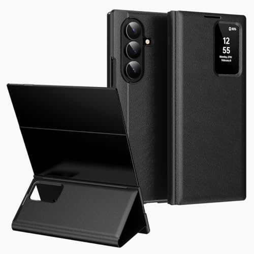 Étui de protection Galaxy Z TriFold en cuir exquis haut de gamme noir