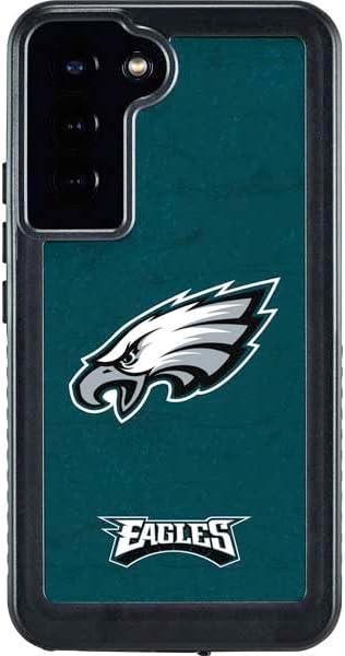 Skinit Waterproof Phone Case Compatible with Galaxy S24 Plus - Officially Licensed NFL Philadelphia Eagles Distressed Design