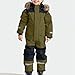 Ayolanni boys snow suit size 10-12 Snow Suit for Kids Fashion Boys One Piece Snowsuit Girls Ski Outfit Waterproof Snowboard Suit Teen Winter Clothes Army Green 6 Years