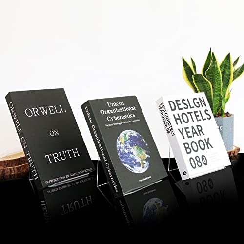 trophable 12PACK Acrylic Book Stand, 4x5 Inch Clear Book Display Easel Clear Acrylic Holder for Displaying Picture，Notebooks,Music Sheets Artworks,CDs by trophable - Image 6