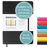 IDEALOne Journal Notebook Lined Classic Hardcover – Work, Home, School, 5.7 x 8 inches, 7mm wide col