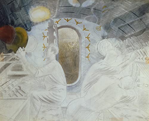 Peinture murale Eric Ravilious de 60x90cm pour la décoration du salon moderne