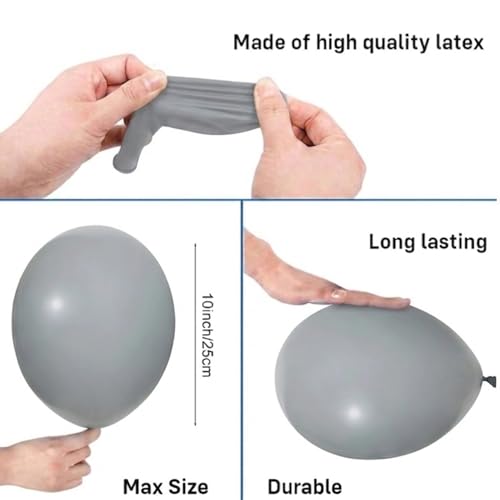 Image of Party Propz Balloon Decoration Kit - Set of 61 Pcs Gold White Grey Balloons for Decoration, Latex Balloons with Balloon Arch Strip for Birthday Party, Anniversary & Home Decoration