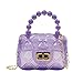 LEOMOSTE Little Girls Mini Jelly Purse Candy Color Transparent Small Crossbody Bag Cute Princess Handbags with Pearl Handle