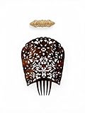 Peineta y broche mantilla para niña (Peineta con broche Dorado)