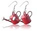 Miniblings Gießkanne Ohrringe Frühling Gärtnern Kanne Gießen Garten Metall ROT - Handmade Modeschmuck I Ohrhänger Ohrschmuck versilbert