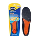 Scholl GelActiv Work Einlegesohlen für Frauen, ganztägiger Komfort bei der Arbeit, hält die Füße frisch und kühl, Stoßdämpfung und komfortable Polsterung mit GelWave-Technologie, Größe 36-40.5