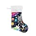 Cosmic Space Galaxy Pianeti Plutone Venere Marte Giove 2 pz Calze Natalizie Grandi in iuta Peluche Faux Fur Polsino 45,7 x 20,3 cm Calze per Letto Scale Camino Albero di Natale Accessorio per Feste