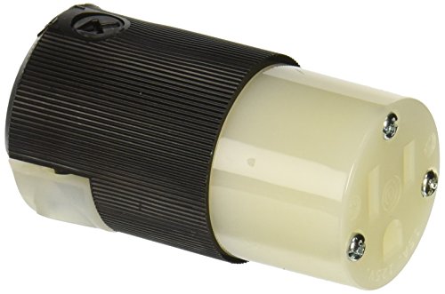 Hubbell HBL5269C Connector, 15 amp, 125V, 5-15R, Black/White