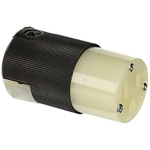 Hubbell HBL5269C Connector, 15 amp, 125V, 5-15R, Black/White