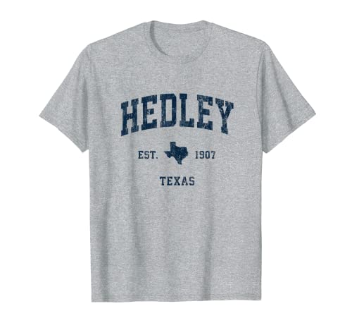 Photo de Hedley Texas TX Design sportif vintage Bleu marine T-Shirt