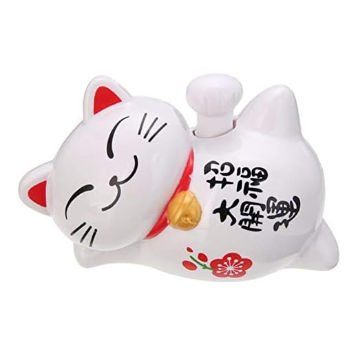 Fortune Cat, Solar Energy Beckoning Waving Lucky Fortun-e Katt Bil Heminredning Ornament Vit Lycka